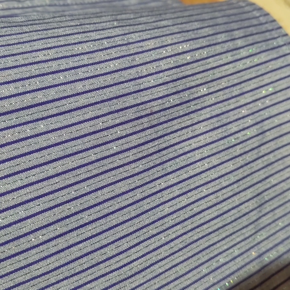 Lafayette 148 Gray Phaedra Metallic Striped Blouse - Picture 5 of 11